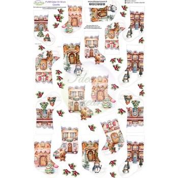 Pannello Calze Casette Idee per Creare - P-299 Calze Piccole 15-18cm