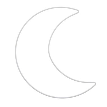 Luna di Metallo Bianco - 19,5x25cm