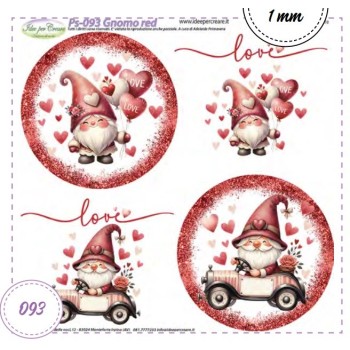Pannello Gnomo Red Ps-093 Idee Per Creare 25x25cm