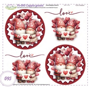 Pannello Coppia Gnomi Ps-095 Idee Per Creare 25x25cm