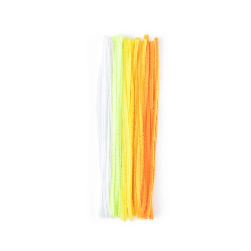 Scovolini Filo di Ciniglia Giallo - 30cm x 50 pezzi Filo Modellabile