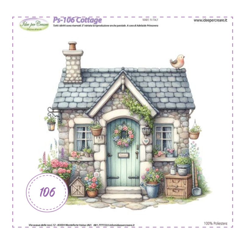 PANNELLO Cottage PS-106 IDEE PER CREARE 25X25CM