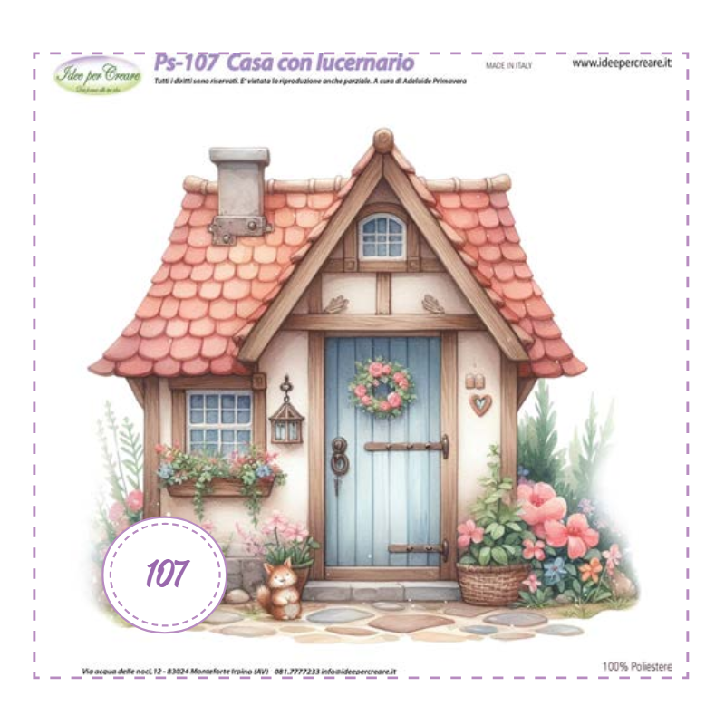 PANNELLO Casa con Lucernario PS-107 IDEE PER CREARE 25X25CM