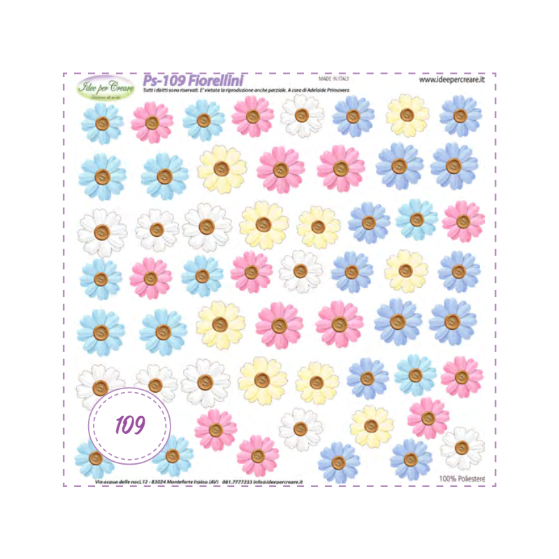PANNELLO Fiorellini PS-109 IDEE PER CREARE 25X25CM