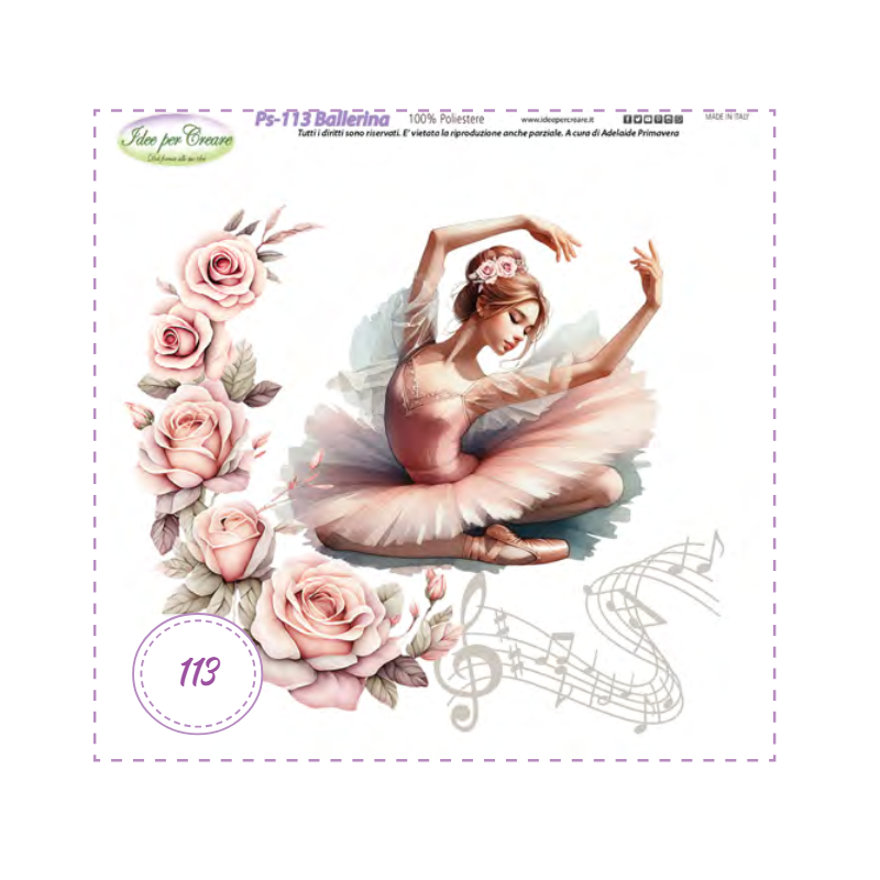 PANNELLO Ballerina PS-113 IDEE PER CREARE 25X25CM