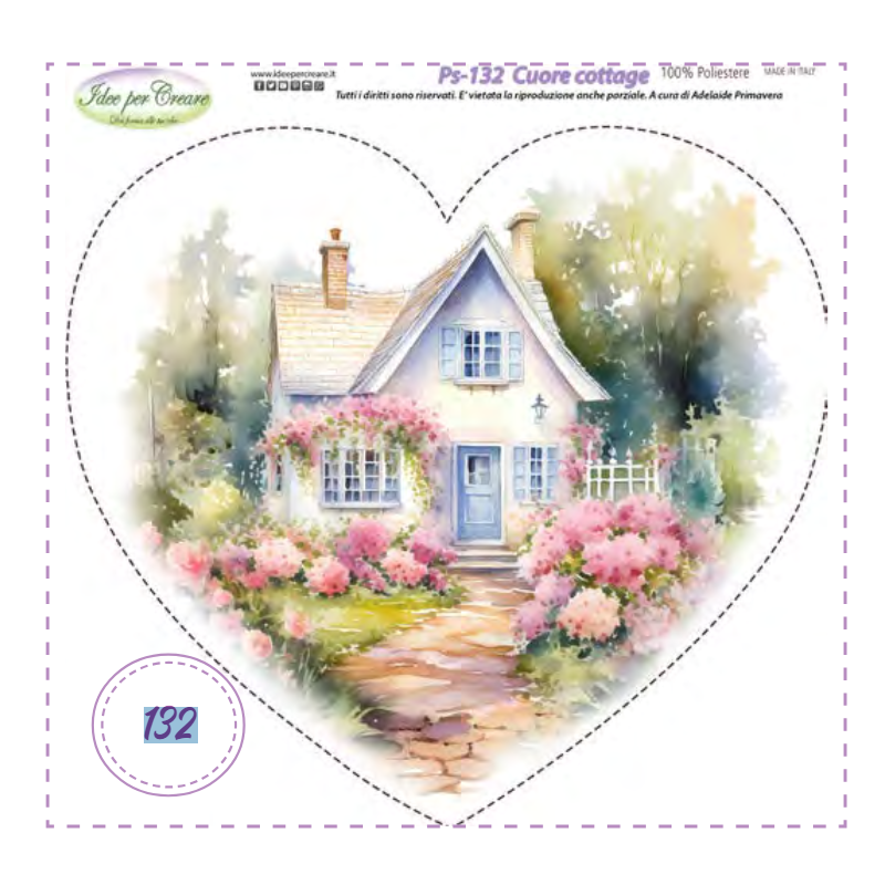 PANNELLO Cuore Cottage PS-132 IDEE PER CREARE 25X25CM