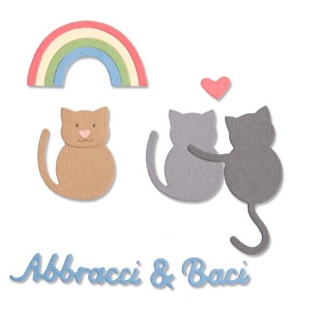 Fustella Sizzix Thinlits Die Set 6PK - Fatto con Amore 665125