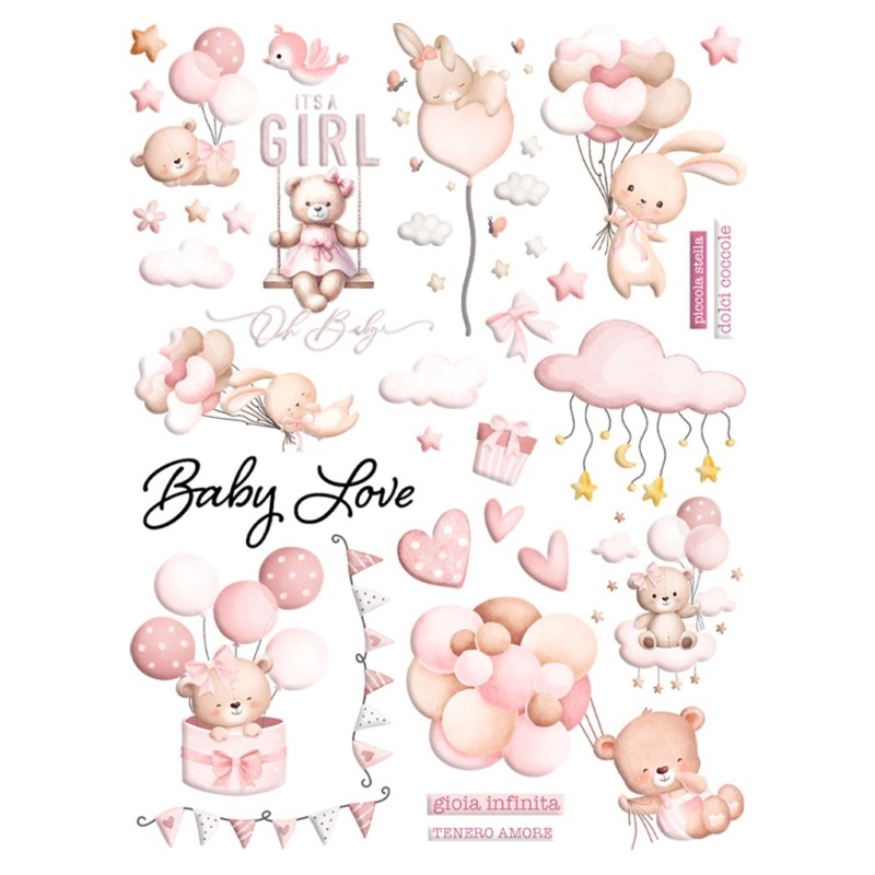 STIKKOSI XL • BABY GIRL - Stickers - Tessy