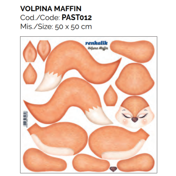 VOLPINA MAFFIN 3D Panno Kraft Renkalik Tessuto Pannello Stampato