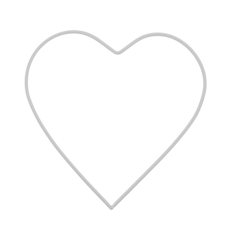 Cuore di Metallo Bianco - 30cm