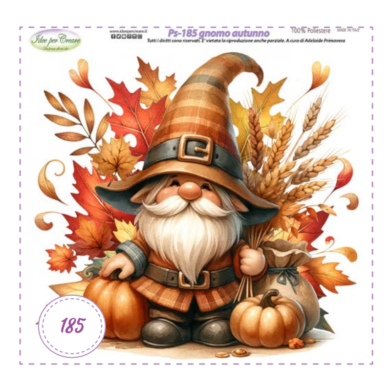 Pannello Gnomo Autunno Idee per Creare Ps-185
