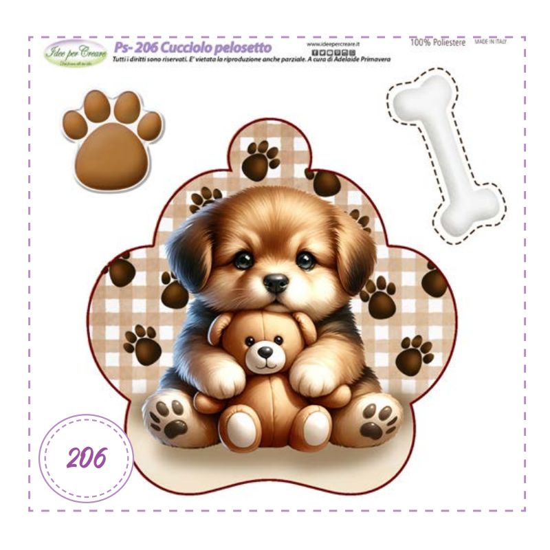 Pannello Cucciolo Pelosetto Idee per Creare Ps-206