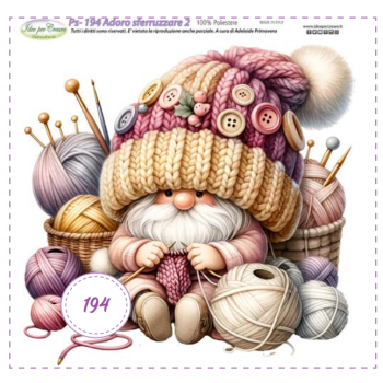 Pannello Gnomo Adoro Sferruzzare 2 Idee per Creare Ps-194