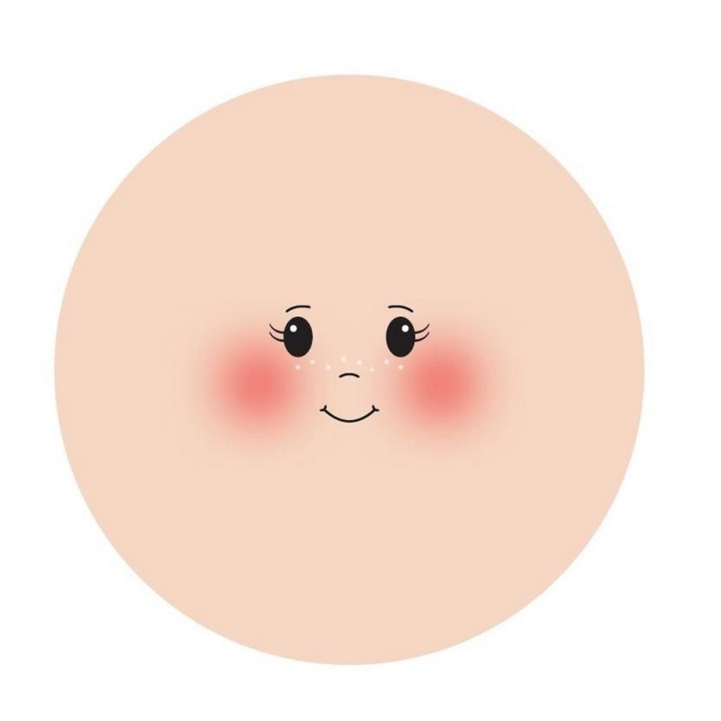 Faccina in Maglina "Stefy" per Sfere da 6cm e 7cm Stafil