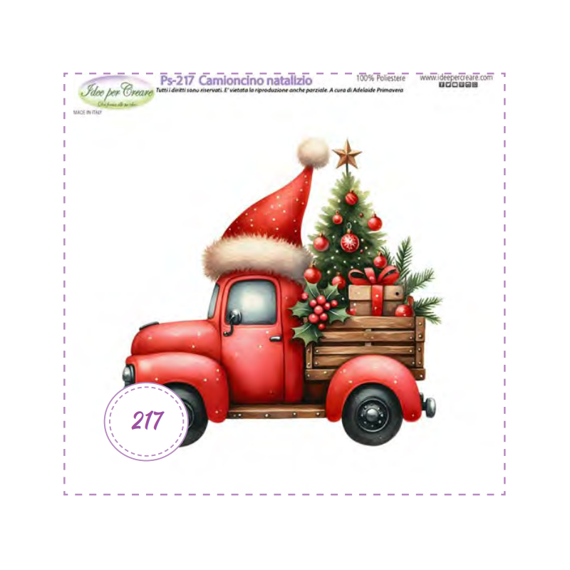 Pannello Camioncino Natalizio Idee per Creare Ps-217