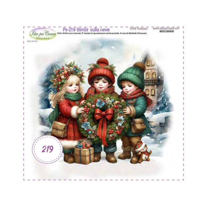 Pannello Bimbi sulla Neve Idee per Creare Ps-219