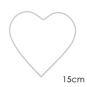 Cuore di Metallo Bianco - 15cm