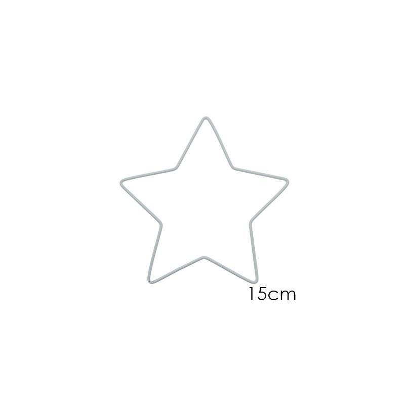 Stella di Metallo Bianco - 15cm