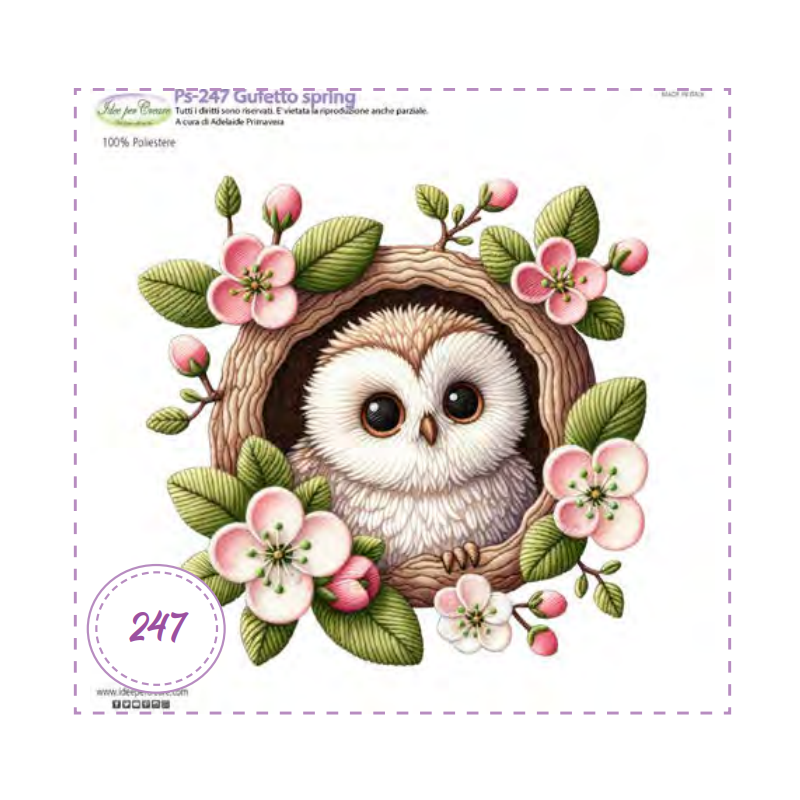 Pannello Gufetto Spring Idee per Creare Ps-247