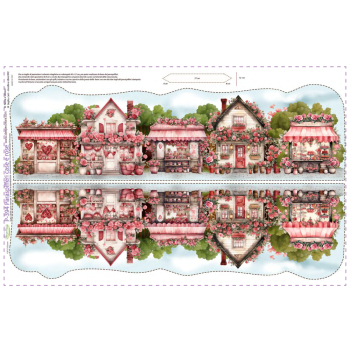 Pannello Paraspifferi Casette e Rose P-394 - Idee Per Creare
