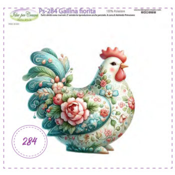 Pannello Gallina Fiorita Idee per Creare Ps-284