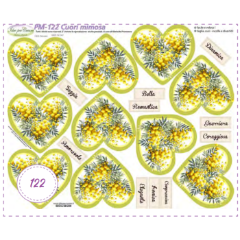 PANNELLO Cuori Mimosa PM-122 IDEE PER CREARE