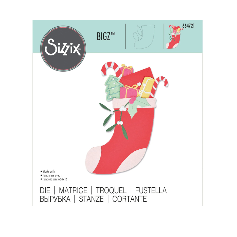 Sizzix • Fustella Bigz Calza per camino  Fireplace Stocking 664721