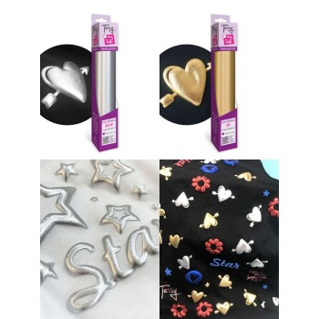 Termoadesivo Puff Metal - Foglio 30,5x50cm Tessy (Vari Colori)