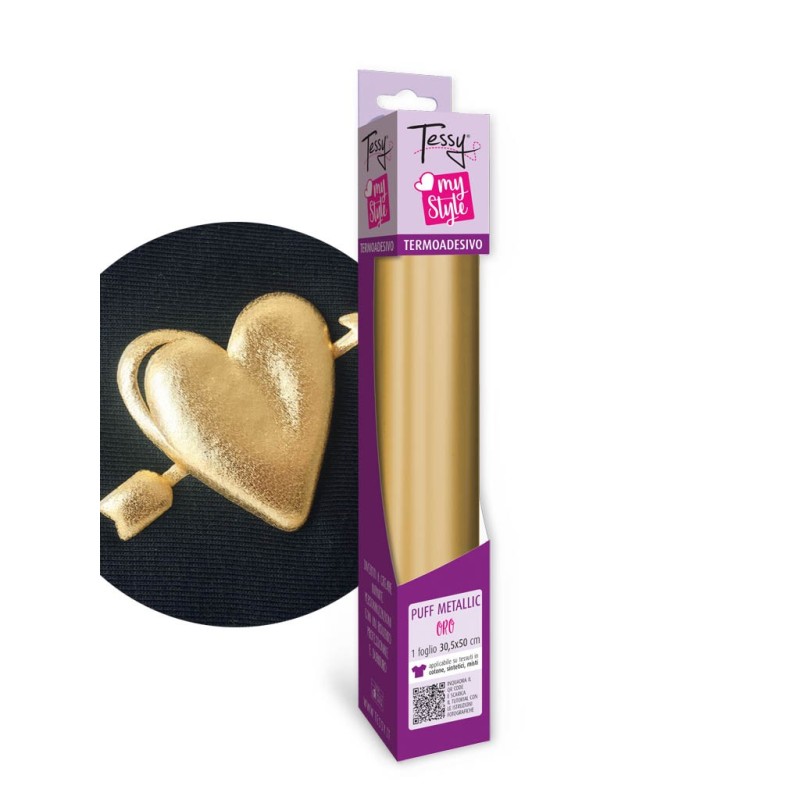 Termoadesivo Puff Metal - Foglio 30,5x50cm Tessy (Vari Colori)