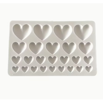 Stampo Cuori - Stampo in Silicone Cuoricini per Porcellana, Ceramica,