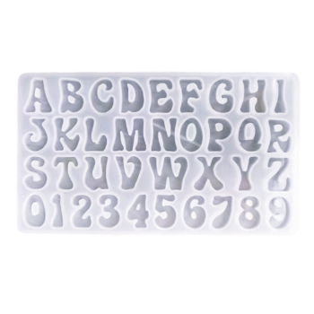 Stampo Alfabeto e Numeri - Stampo in Silicone per Porcellana, Ceramica