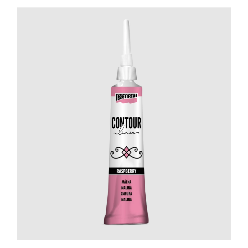 Colore Raspberry Fucsia PER CONTORNI PENTART - 20 ML CONTOUR LINER