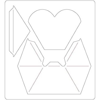 Sizzix • Fustella Die Heart Pocket 665492 Busta Cuore