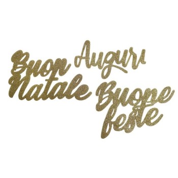 Frasi di Natale in Feltro Stardust colore Platino (Medio)