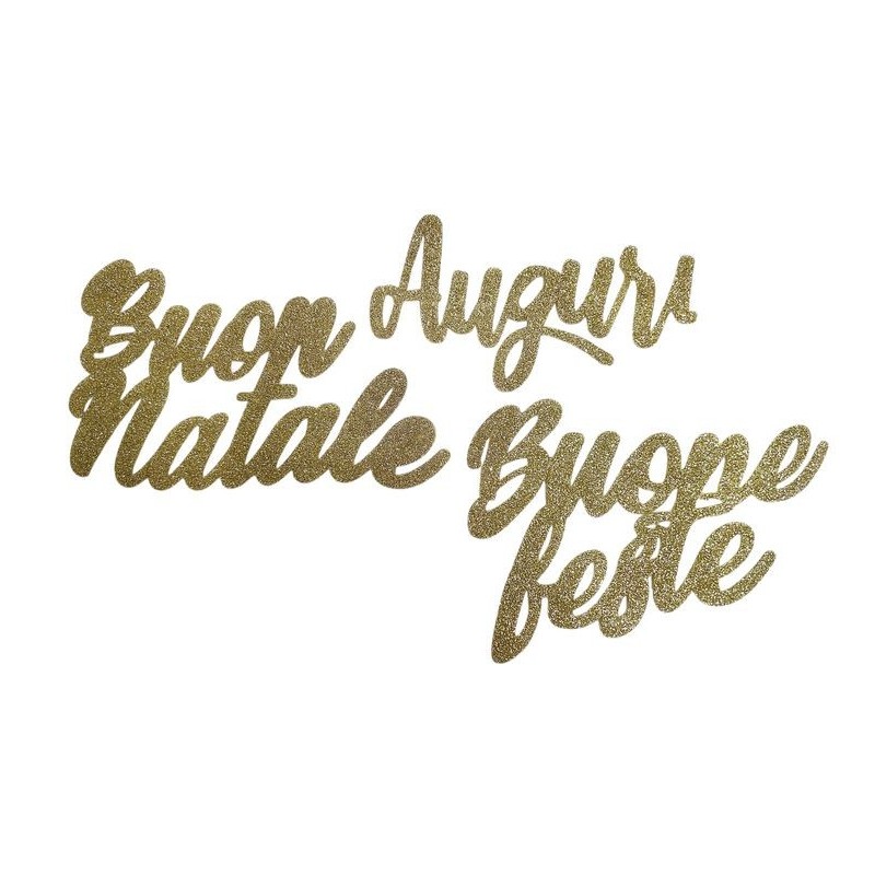 Frasi di Natale in Feltro Stardust colore Platino (Medio)