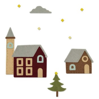 Sizzix • Fustella Bigz Winter Landscape 663235 Fustella Case Villaggio