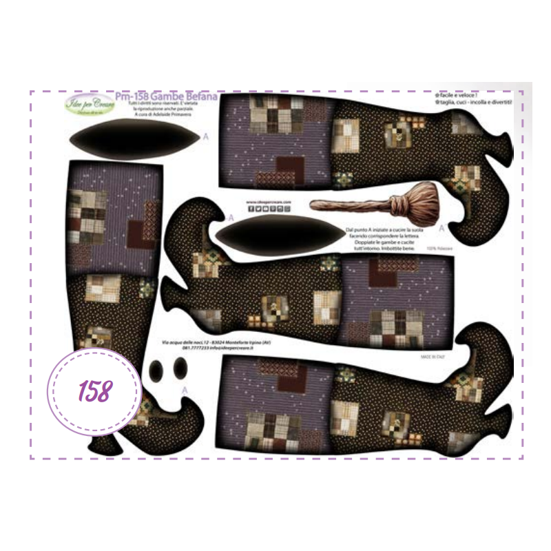 Pannello Gambe Befana Idee per Creare PM-158