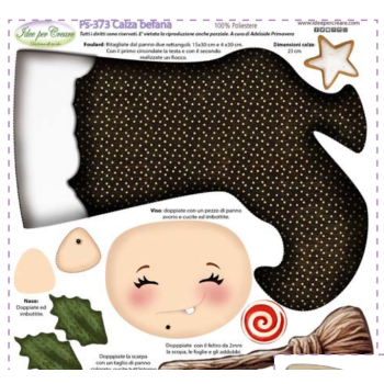 Pannello Calza Befana Ps-373 Idee Per Creare 25x25cm