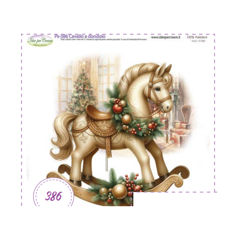 Pannello Cavallo a Dondolo Ps-386 Idee Per Creare 25x25cm
