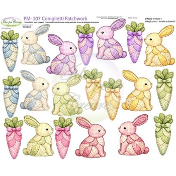 Pannello Coniglietti Patchwork Idee per Creare PM-207
