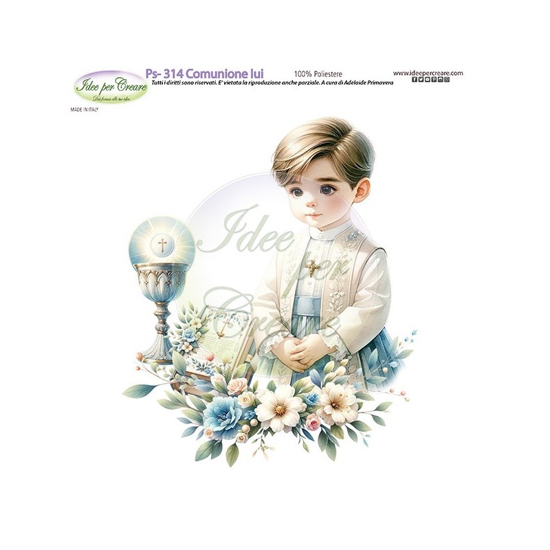 Pannello Comunione Lui Ps-314 Idee Per Creare 25x25cm