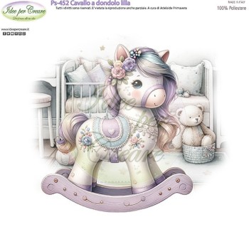 Pannello Cavallo a dondolo Lilla Ps-452 Idee Per Creare 25x25cm