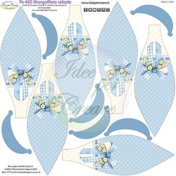 Pannello Mongolfiera Celeste Ps-460 Idee Per Creare 25x25cm