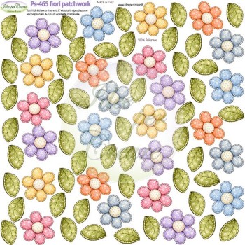 Pannello Fiorellini Patchwork Ps-465 Idee Per Creare 25x25cm