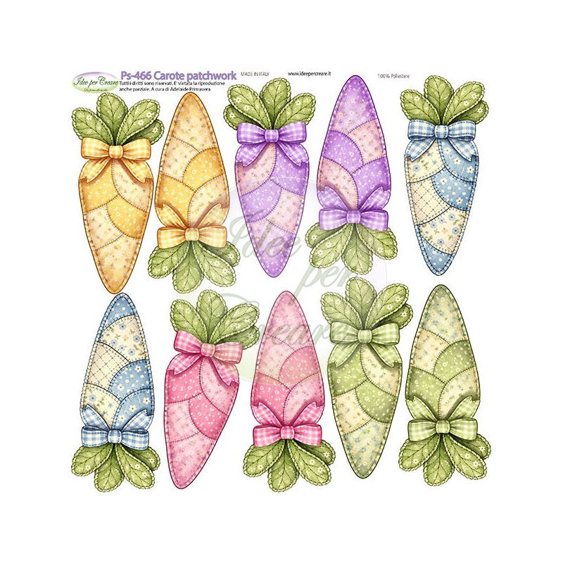 Pannello Carote Patchwork Ps-466 Idee Per Creare 25x25cm