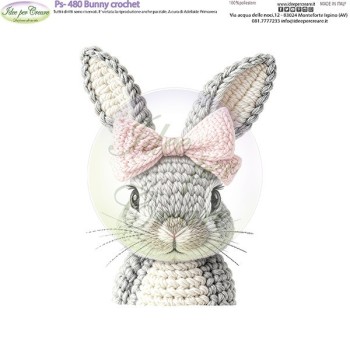 Pannello Bunny Crochet Ps-480 Idee Per Creare 25x25cm