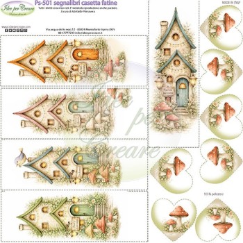 Pannello Segnalibri Casetta Fatine Ps-501 Idee Per Creare 25x25cm