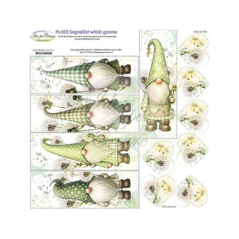 Pannello Segnalibri Wish Gnomi Ps-503 Idee Per Creare 25x25cm