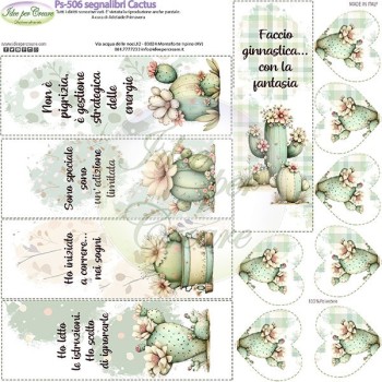 Pannello Segnalibri Cactus Ps-506 Idee Per Creare 25x25cm
