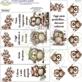 Pannello Segnalibri Gufetti Ps-507 Idee Per Creare 25x25cm